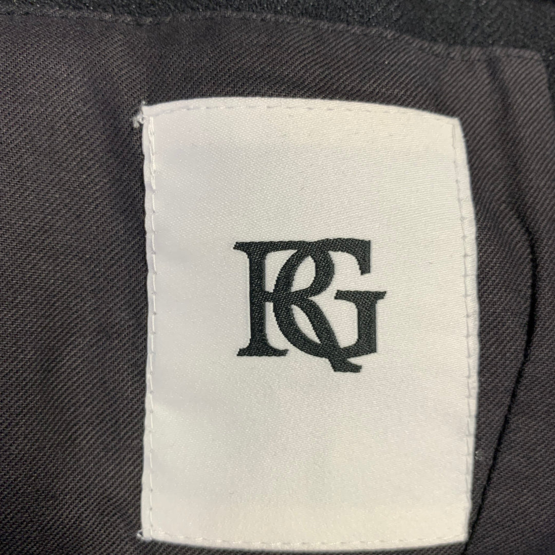 ROBERT GELLER Size M Black Shawl Collar Wool Blend Vest
