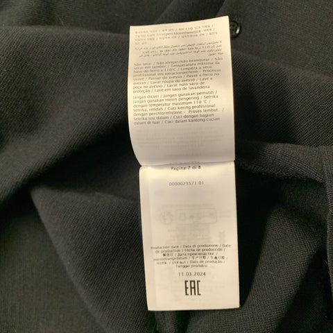 VALENTINO Size XL Black Knitted Wool Polo Pullover