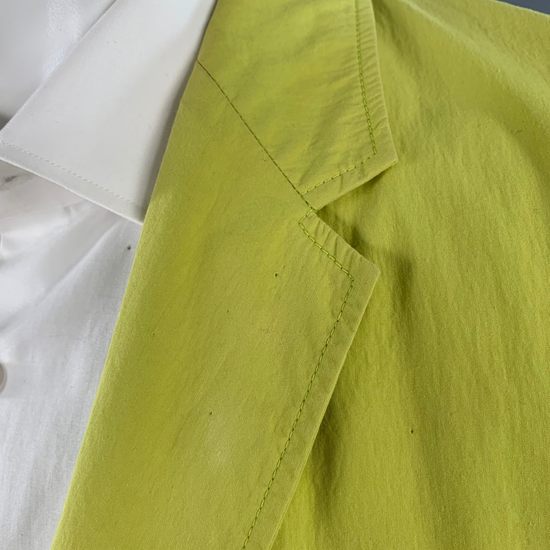 VIKTOR & ROLF Size 38 Yellow Cotton Blend Single Breasted Sport Coat