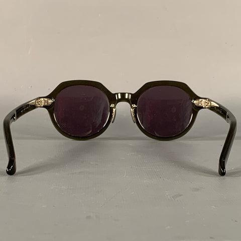 YELLOWS PLUS Ross C Green Acetate Round Sunglasses