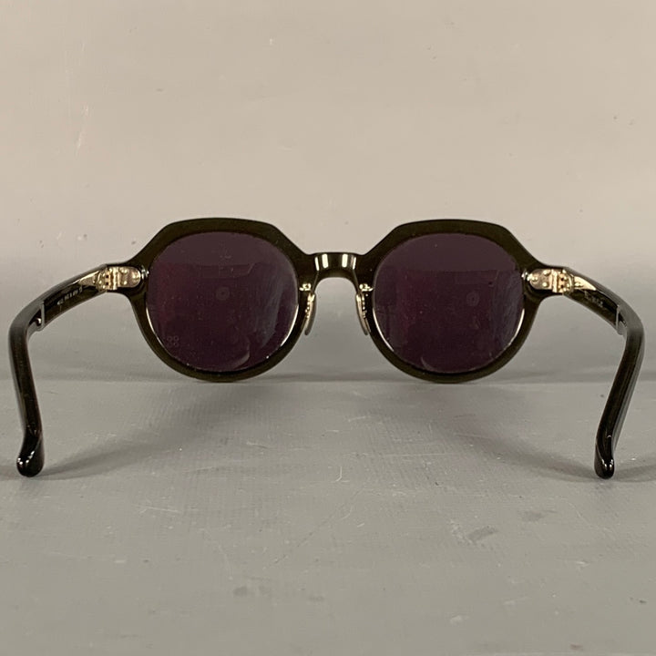 YELLOWS PLUS Ross C Green Acetate Round Sunglasses