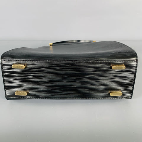 LOUIS VUITTON Black Epi Leather Top Handles Handbag