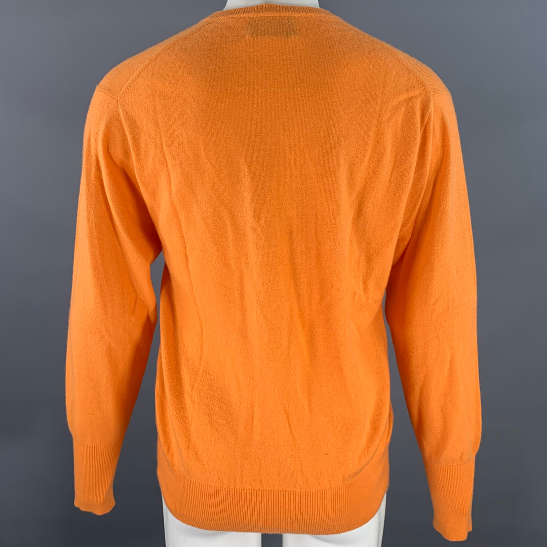 N.PEAL Size L Knitted Cashmere V-Neck Sweater