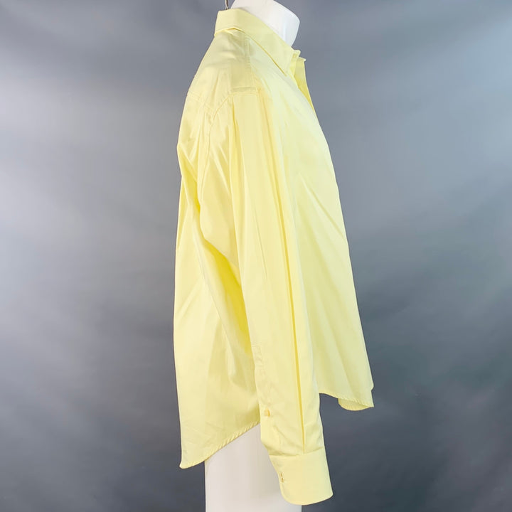 AMI by ALEXANDRE MATTIUSSI Size XS Butter Yellow Cotton Oversized Long Sleeve Shirt