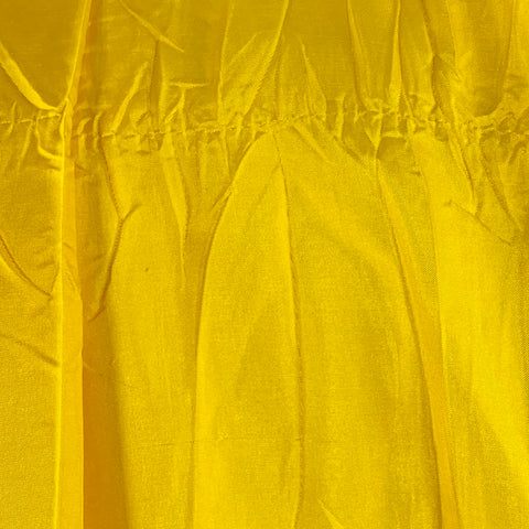 ISSEY MIYAKE Size XS Yellow Wrinkled Polyester Nehru Collar Oversized Long Sleeve Shirt
