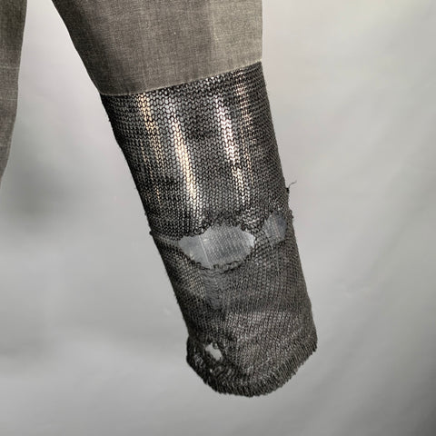 GIULIANO FUJIWARA Taille S Chemise manches longues en coton mélangé gris noir vieilli