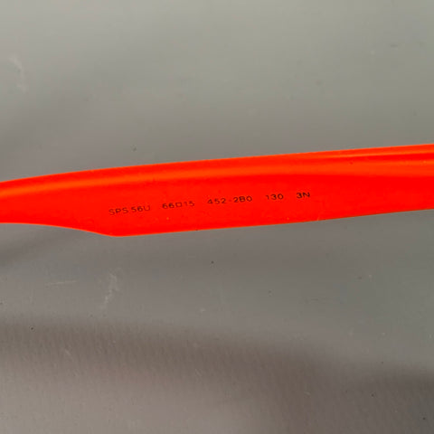 PRADA Lunettes de soleil Aviateur en métal noir et rouge