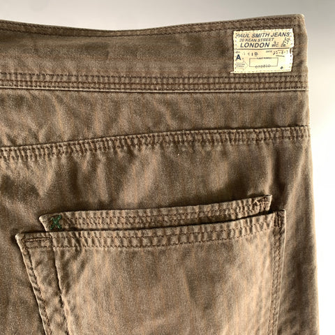 PAUL SMITH JEANS Size 38 Brown Blue Stripe Cotton Blend Casual Pants