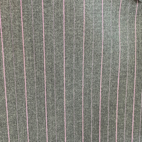 PAUL SMITH Size 46 Westbourne Regular Grey Purple Pinstripe Wool Notch Lapel Suit