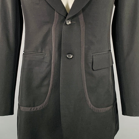COMME des GARCONS HOMME PLUS 2022 Size S Black Wool Notch Lapel Jacket
