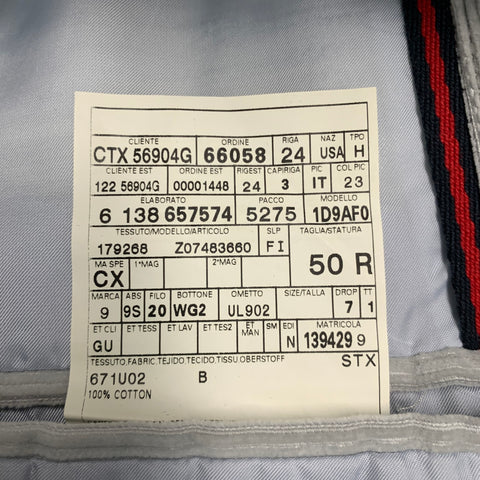 GUCCI Size 40 Grey Corduroy Cotton Peak Lapel Sport Coat