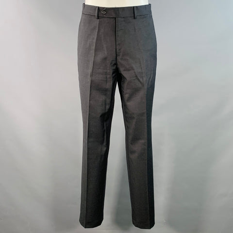 BROOKS BROTHERS Size 41 Regular Grey Charcoal Wool Regent Fit Notch Lapel Suit