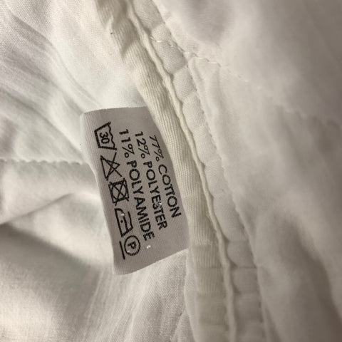 DRIES VAN NOTEN Size XS White Quilted Cotton Blend Long Sleeve Shirt