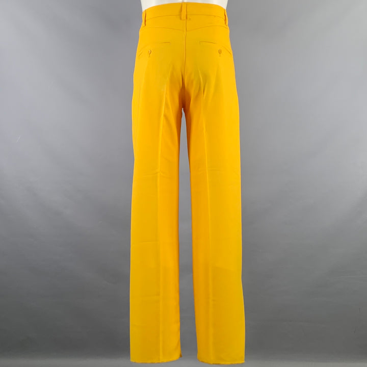RANDOM IDENTITIES Size 36 Yellow Black Polyester Notch Lapel Suit