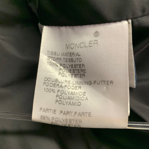 MONCLER Size M Black Polyester Zip Buttons Jacket