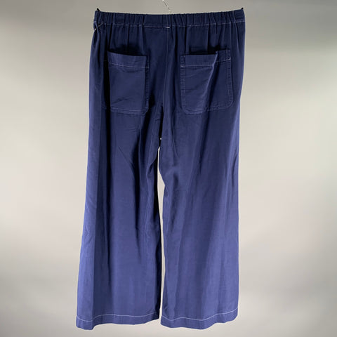 COMME des GARCONS Size S Navy White TC-P019 Cotton Casual Pants