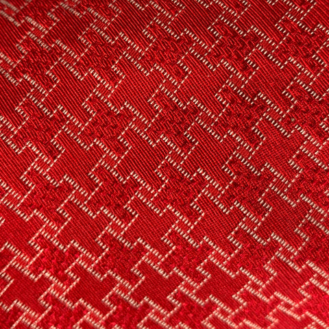 GIORGIO ARMANI Red White Textured Silk Tie