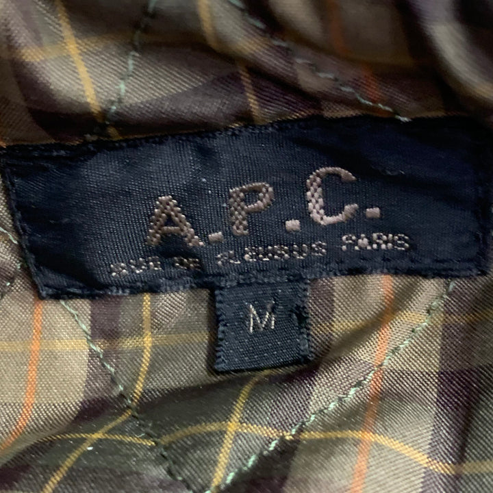 A.P.C. Size S Beige Cotton Moleskin Blouson Hidden Placket Jacket
