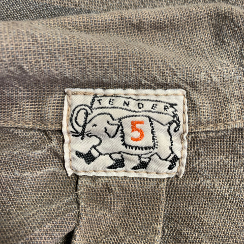 TENDER CO. Size L Grey Taupe Wash Cotton Shirt Jacket