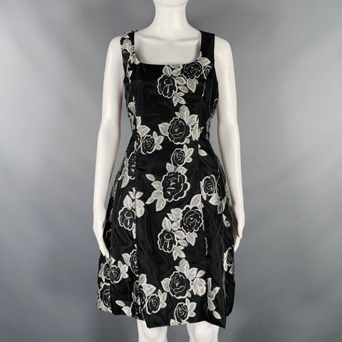 prabal gurung black and white dress Prabal Gurung Monochrome Draped One Shoulder Gown L Prabal Gurung