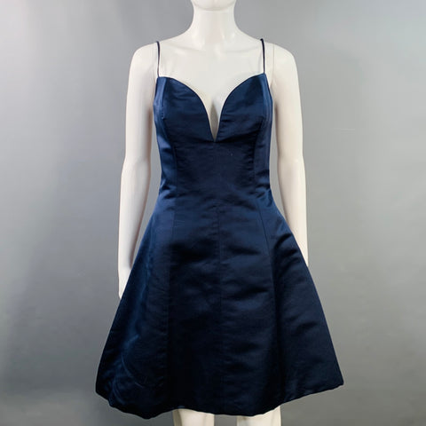 designer knee length cocktail dresses Velvi Knee-Length Sequin Cocktail Dress Pierre Diamond Blue / XSmall