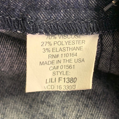 AVENUE MONTAIGNE Size 2 Blue Viscose Blend Twill Elastic Skinny Leggings