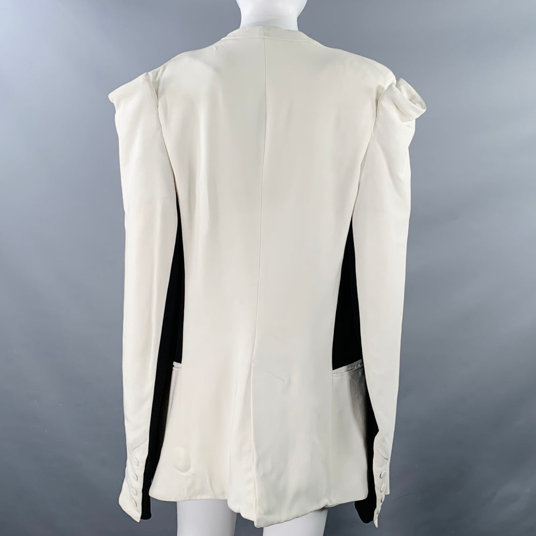 GARETH PUGH SS09 Size M White Black  Two Tone Open Front Coat