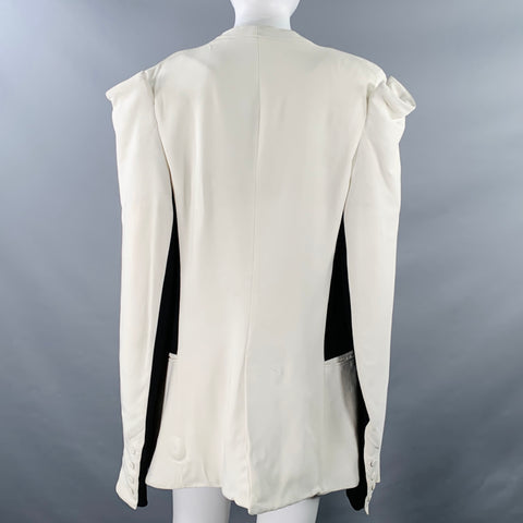 GARETH PUGH SS09 Size M White Black  Two Tone Open Front Coat