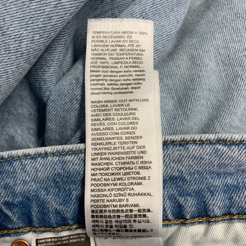 LEVI STRAUSS Size 32 Blue Cotton Five Pockets Straight Jeans