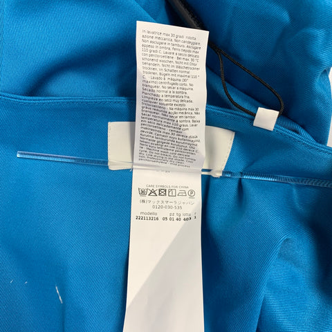 SPORTMAX Size 6 Blue Cotton Blend Ruched Sleeveless Dress