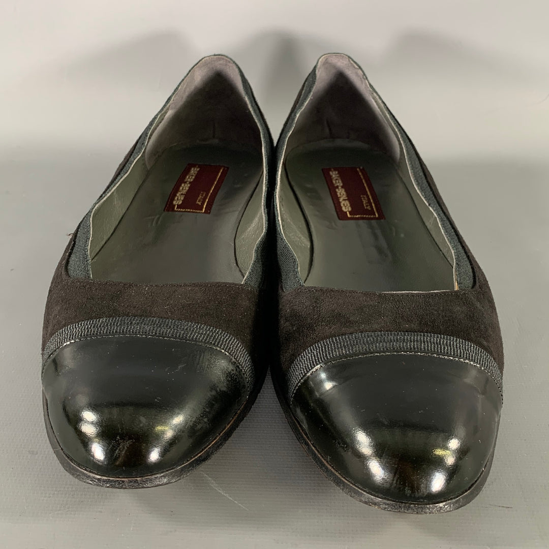 BAKER BENJES Size 9.5 Black Leather Ballet Loafers