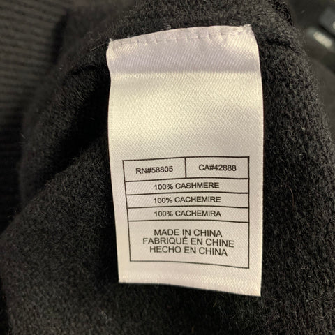 CASTANER Size XXL Black Cashmere Crew Neck Pullover