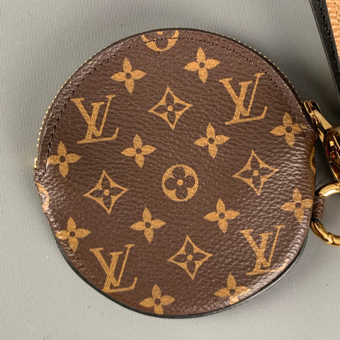 LOUIS VUITTON Brown Beige Monogram Coated Canvas Handbag