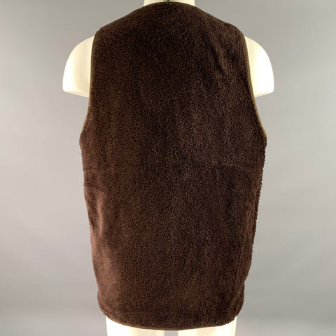 VISVIM Size M Olive Nylon Cotton Blend Reversible Vest