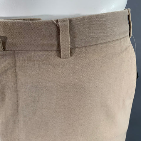 Pantalon décontracté ERMENEGILDO ZEGNA taille 38, mélange de coton beige, devant plat