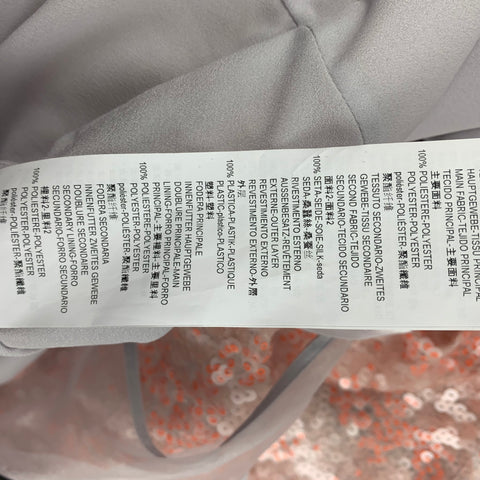 EMPORIO ARMANI Taille 0 Robe trapèze à paillettes en polyester orange
