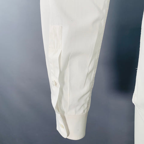 VALENTINO Size S White Cotton Studded Button Up  Long Sleeve Shirt