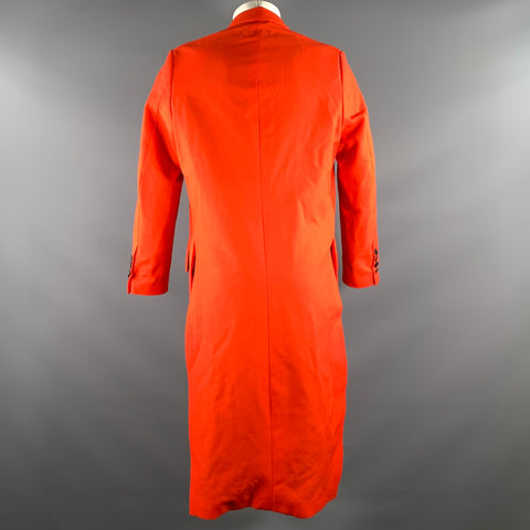 AMI by ALEXANDRE MATTIUSSI Size 38 Orange Wool Peak Lapel Coat