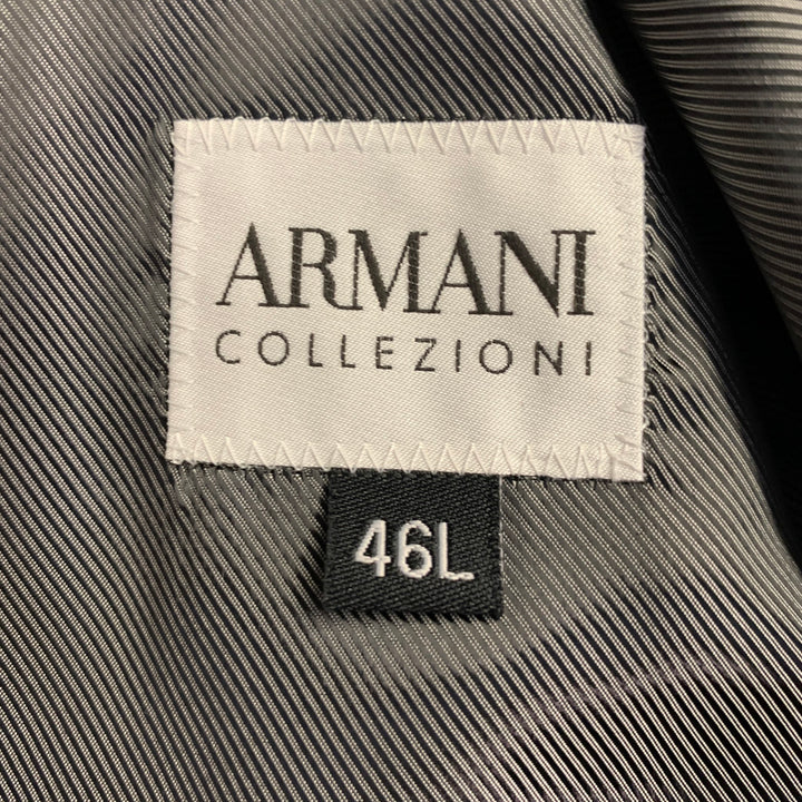 ARMANI COLLEZIONI Size 46 Long Burgundy Velvet Rayon Silk Sport Coat