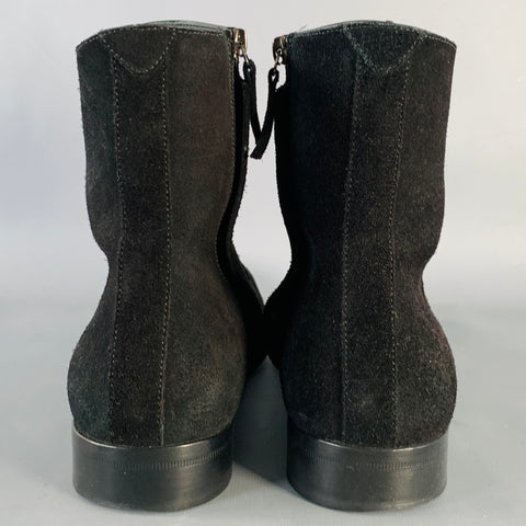 MR. HARE Size 8.5 Trane Black Suede Side Zipper Ankle Boots