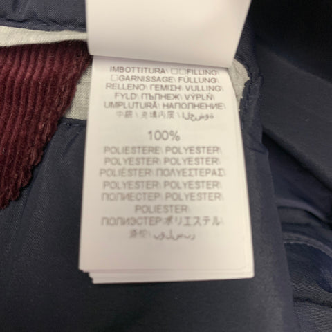 BRUNELLO CUCINELLI Size XXL Burgundy Corduroy Cotton Snaps Jacket