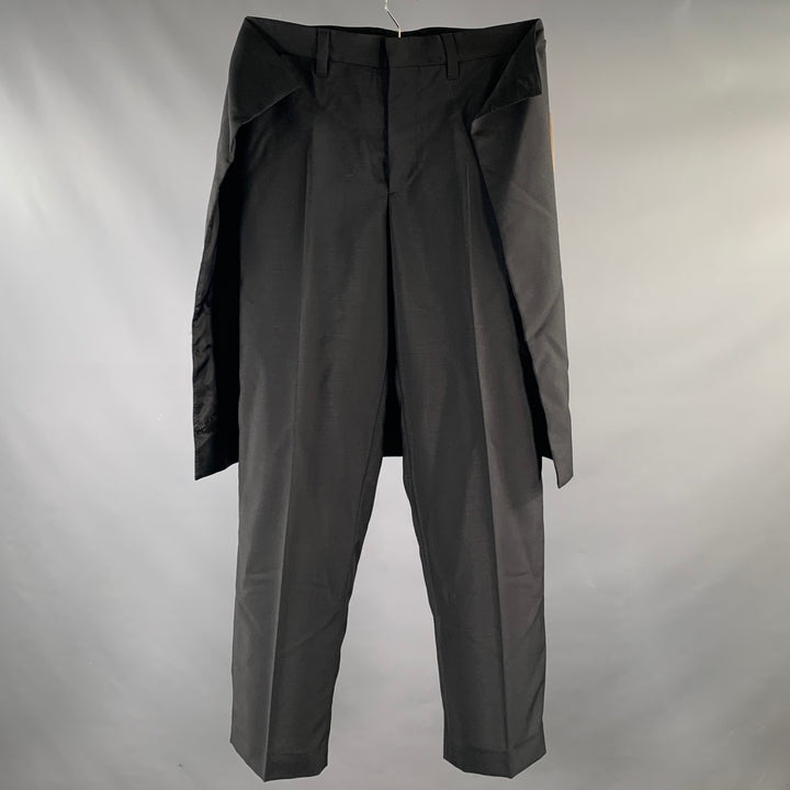 BURBERRY Size 32 Black Mohair / Wool Zip Fly Dress Pants