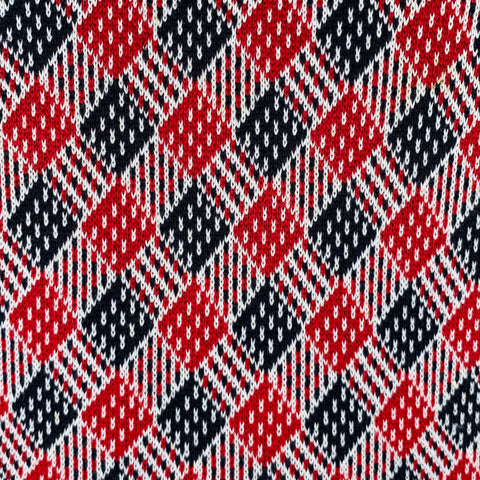 BLACK FLEECE Size L White Red Black Diamond Cotton V-Neck Vest