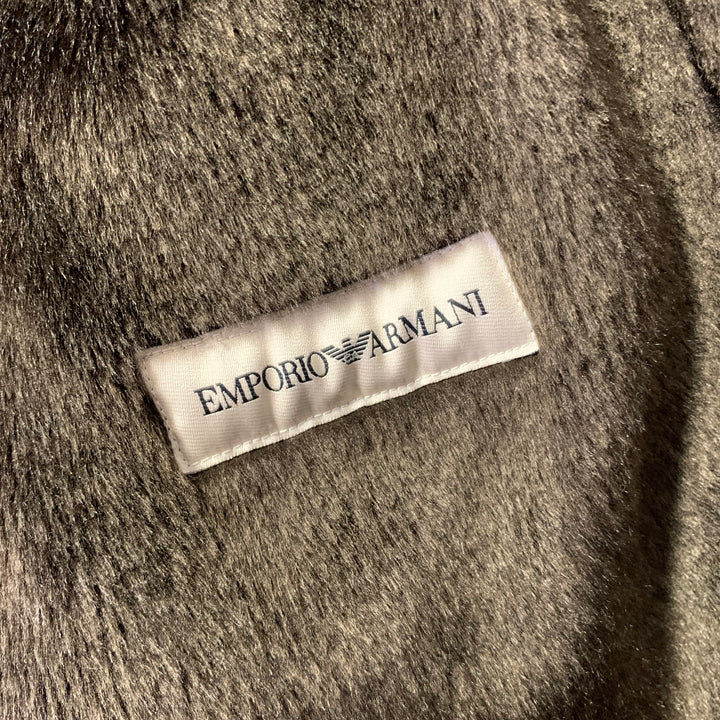 EMPORIO ARMANI Size 40 Brown Polyester Nylon Zip Up Jacket