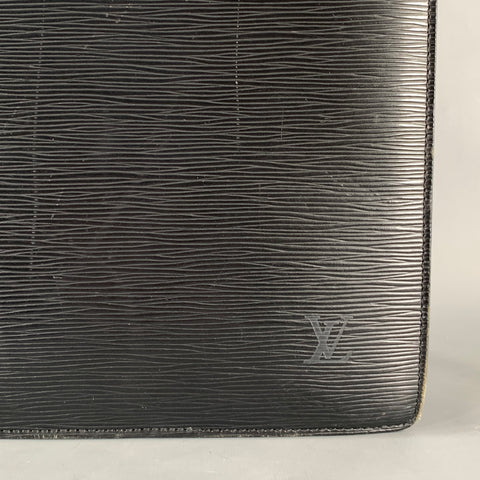 LOUIS VUITTON Black Waves Leather Tote Bags