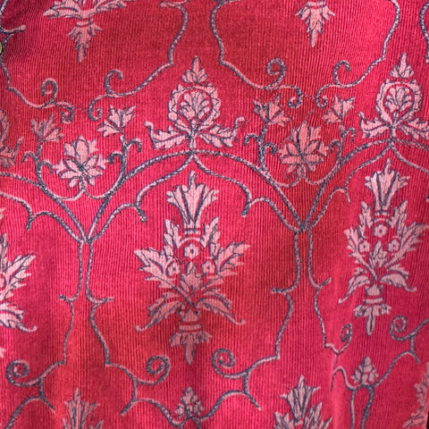 ROBERT GRAHAM Size L Magenta Blue Embroidery Cotton Button Up Long Sleeve Shirt