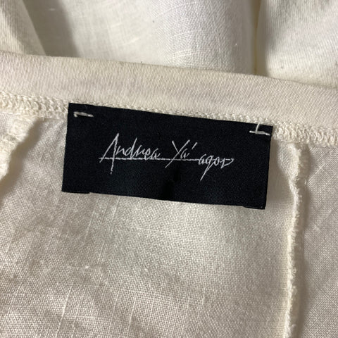 ANDREA YA'AQOV Size M Cream Cotton Oversized T Shirt