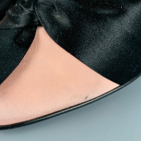 CHRISTIAN LOUBOUTIN Size 7.5 Pink Black Bow Pumps