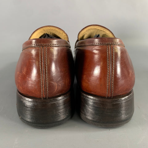 JIL SANDER Size 8 Burgundy Leather Loafer