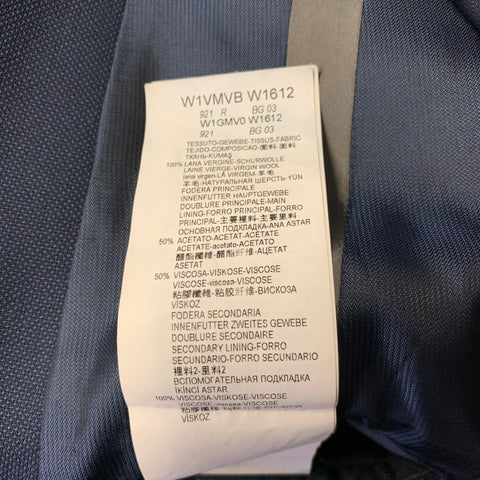 EMPORIO ARMANI Chest Size 42 Navy Heather Wool Notch Lapel 34 29 Suit